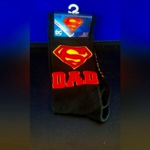 Superman Dad Black Socks